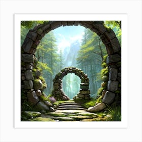 Archway In The Forest Art Print