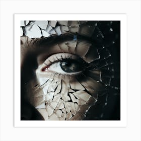 Shattered Face Art Print