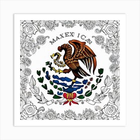 Mexico State Flag Art Print