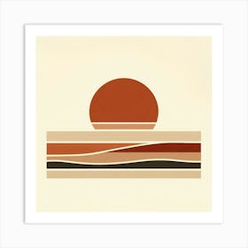 Sunset In The Desert Art Print