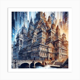 Futuristic Cityscape 4 Art Print