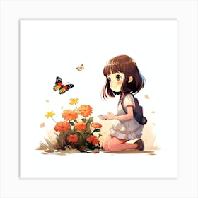 Kawaii Girl Art Print