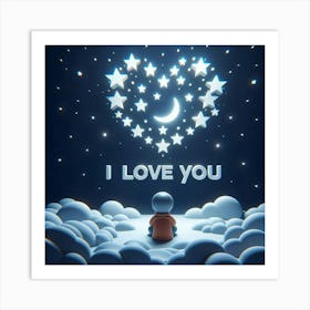 I Love You 7 Art Print