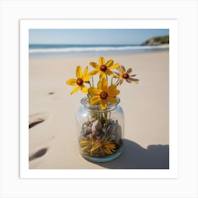 Flowers In A Jar 1 Art Print