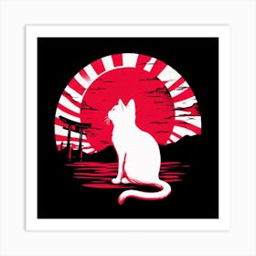 Japanese Cat 2 Art Print