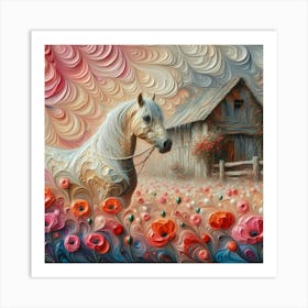 Horse In The Field 2 Art Print