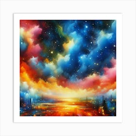 Abstract City Sky Art Print