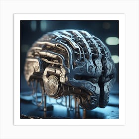 Futuristic Head 5 Art Print