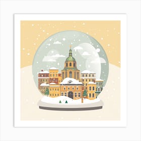 Nottingham United Kingdom Snowglobe Art Print