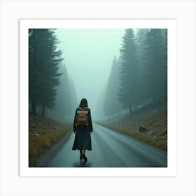 The lonely road Art Print