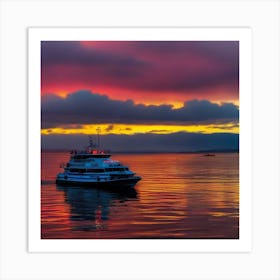 Sunset On The Water 29 Art Print