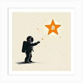 Bitcoin Star Art Print