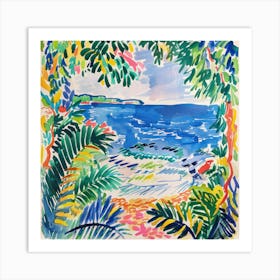 Seaside Painting Matisse Style 6 Art Print