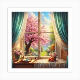 Spring Window View Art Print