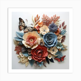 Paper Flowers 7 Art Print