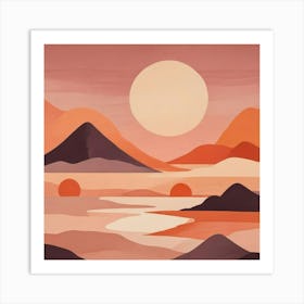 Abstract Landscape - Abstract Stock Videos & Royalty-Free Footage 5 Art Print