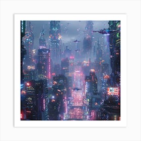 Futuristic Cityscape 2 Art Print