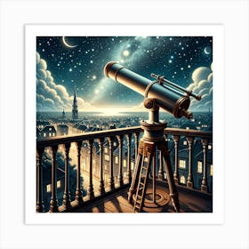 Telescope In The Sky Art Print