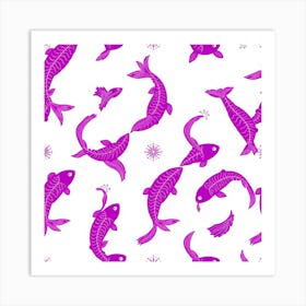 Koi Fish Pattern 4 Art Print