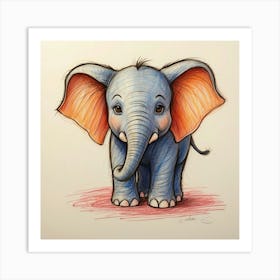 Little Elephant 3 Art Print