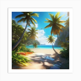 Tropical Beach 7 Art Print