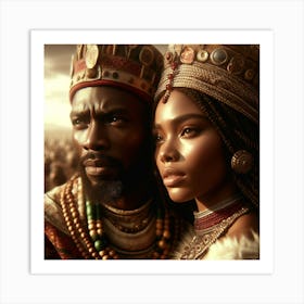 King And Queen Of Africa Art Print