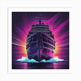 Cruise Ship Art Print