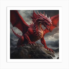 Red Dragon Art Print