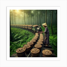 Train In The Forest Art Print