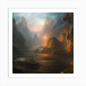 Chinese Landscape Art Print