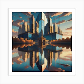 City Reflections Art Print