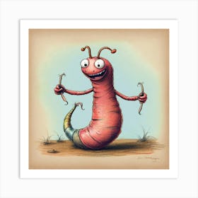 Worm Art Art Print