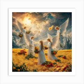 Angels In The Field Art Print