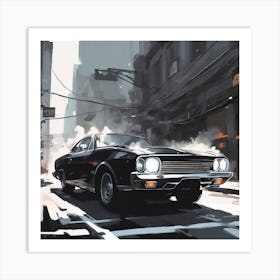 Car In A City 1 Art Print