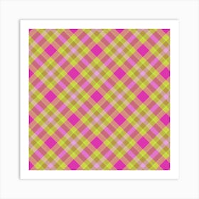 Plaid Fabric 122 Art Print