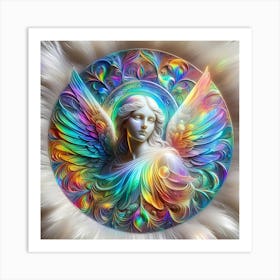 Translucent Angel Beauty 2 Color Illustration Art Print