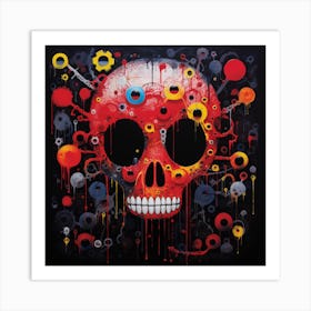 Skulls And Gears Art Print