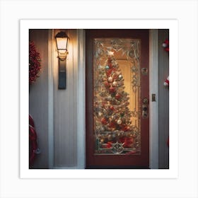 Christmas Door 129 Art Print