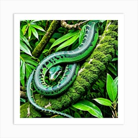 Green Python 1 Art Print