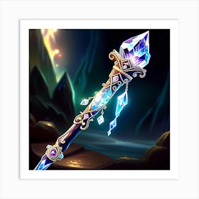 Fantasy Art: Crystal Staff Art Print