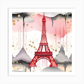 Paris Eiffel Tower textures monochromatic Art Print