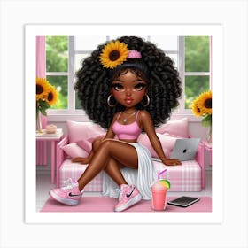 Afro Girl 1 Art Print