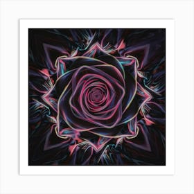 Psychedelic Rose 1 Art Print