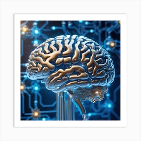 Artificial Intelligence Brain 48 Art Print