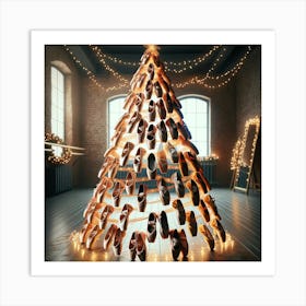 Ballet Shoes Christmas Tree 1 Art Print