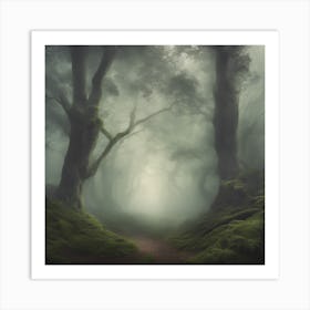 Foggy Forest Art Print