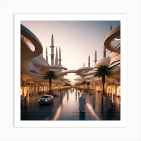 Futuristic Cityscape 207 Art Print