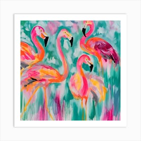 Flamingos 7 Art Print