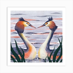 Birds In Love Art Print