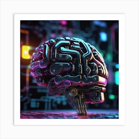 Cyborg Brain 21 Art Print